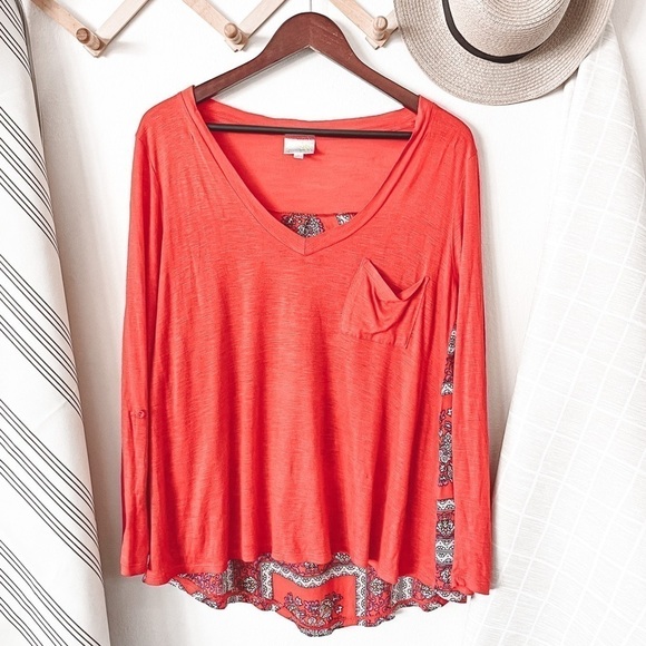 Anthropologie Porridge Red Bandana Backstory Tee - Picture 2 of 4